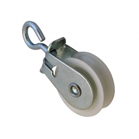 Swivel Hook Half Cover Plastic Pulley